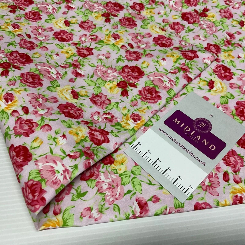 Floral Florence Bunch Cotton Poplin dress Fabric Sold by the meter M1893