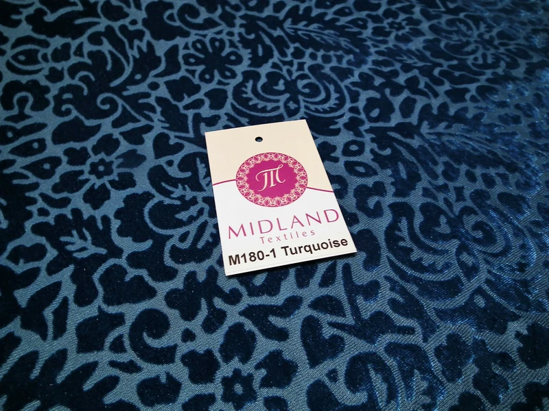 Floral Burnout 2-Way Stretch Velvet Fabric 58" M180