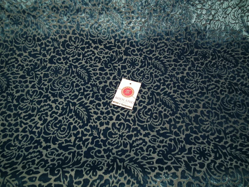 Floral Burnout 2-Way Stretch Velvet Fabric 58" M180
