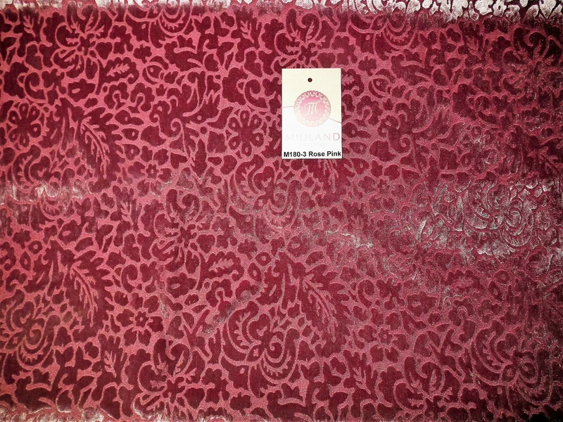 Floral Burnout 2-Way Stretch Velvet Fabric 58" M180