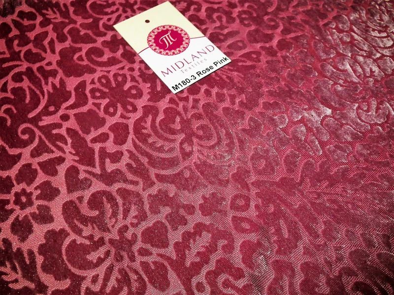 Floral Burnout 2-Way Stretch Velvet Fabric 58" M180
