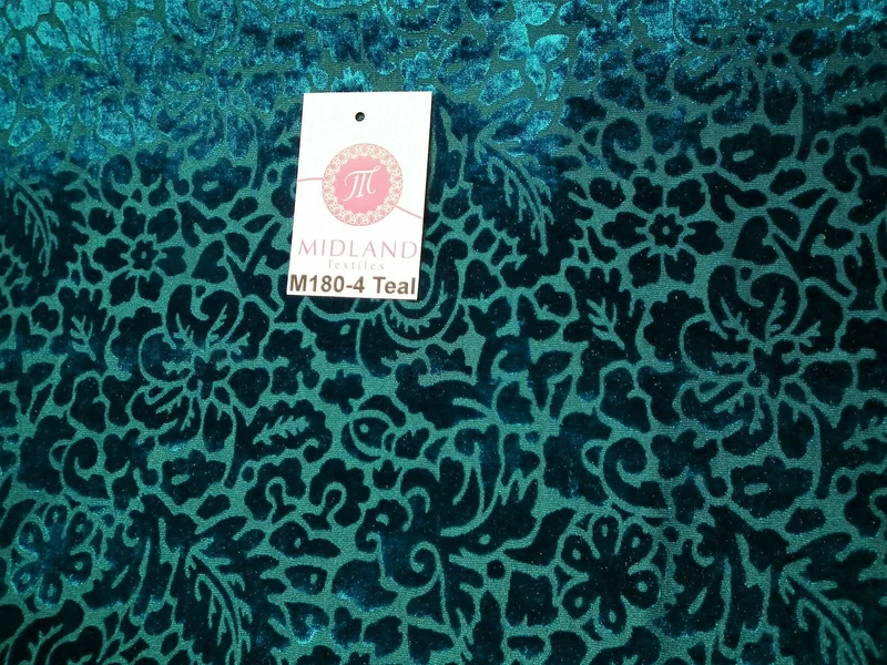 Floral Burnout 2-Way Stretch Velvet Fabric 58" M180