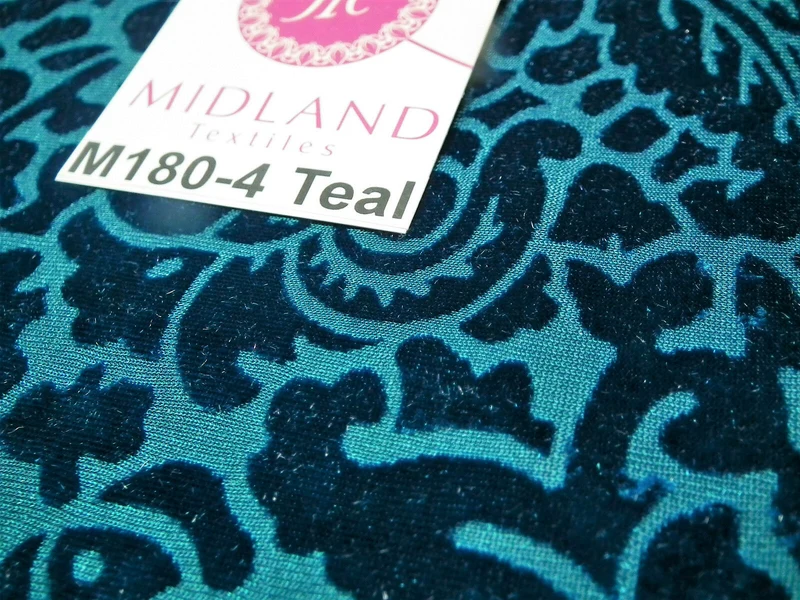 Floral Burnout 2-Way Stretch Velvet Fabric 58" M180