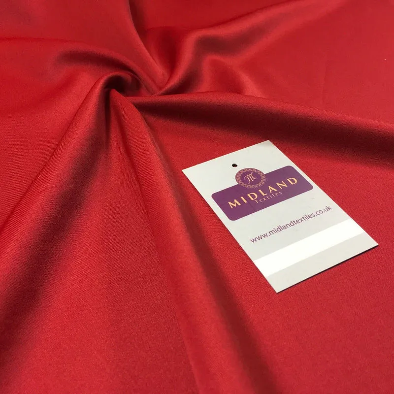 Red scuba crepe plain dress fabric 58" M720-55 Mtex