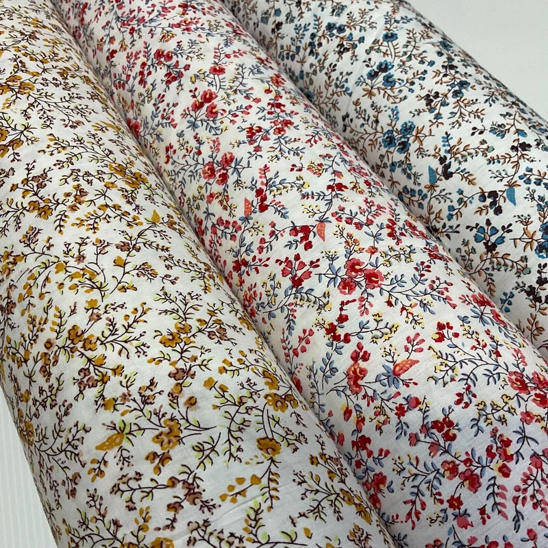Soft touch 100% Cotton small floral ditsy printed dress fabric M1653