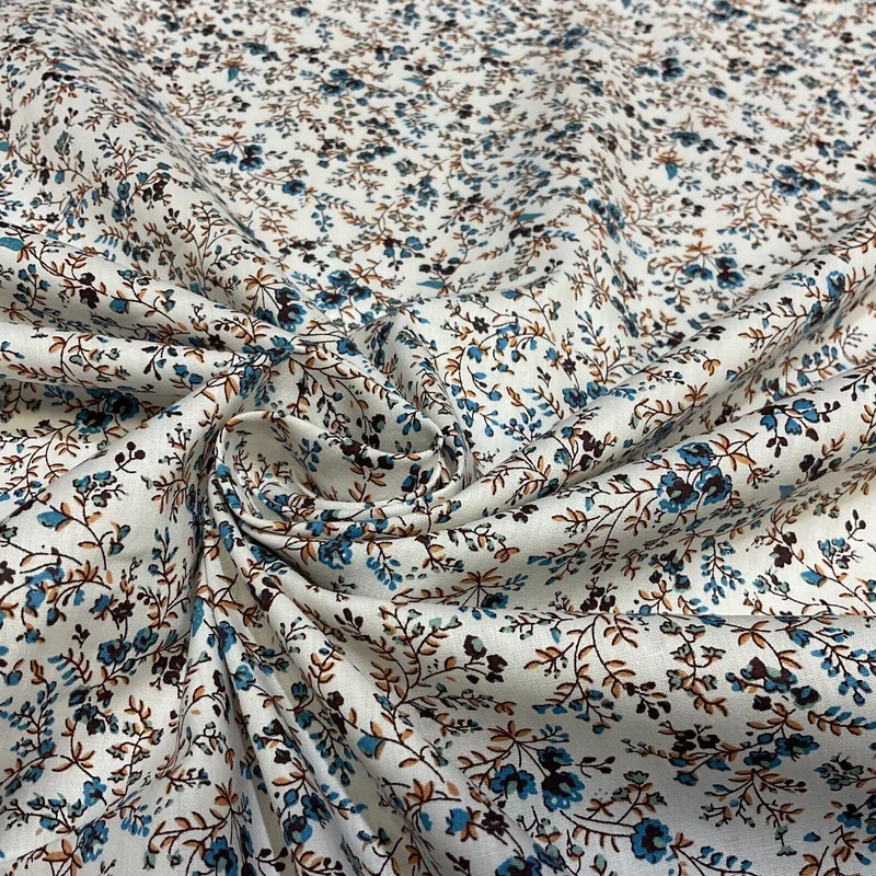 Soft touch 100% Cotton small floral ditsy printed dress fabric M1653