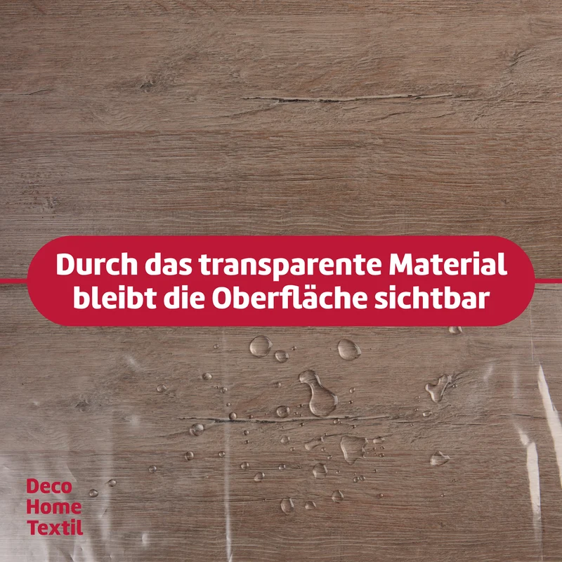 Transparente Schutzfolie 0,3 mm eckig