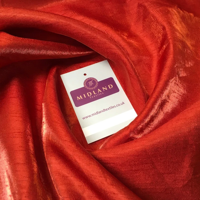 £3.50 Shimmer Raw Faux Silk Dupion Dress Fabric 45" Wide M805 Mtex