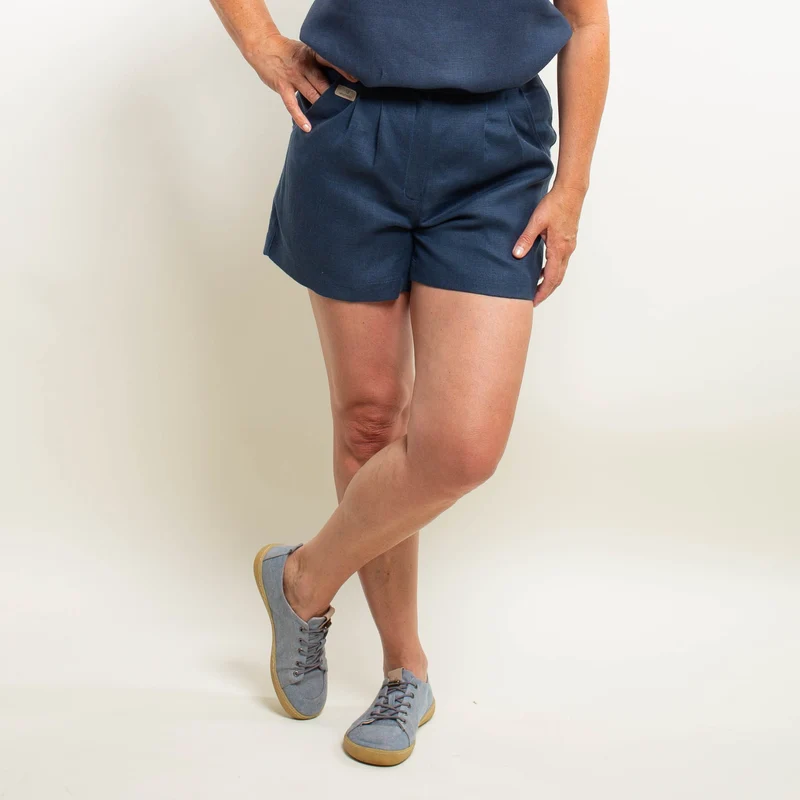 Leinenshorts Damen mit Bundfalten | Einzelstücke