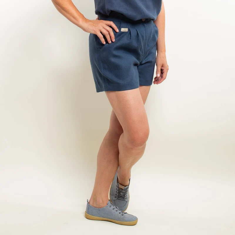 Leinenshorts Damen mit Bundfalten | Einzelstücke