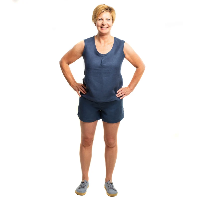 Leinenshorts Damen mit Bundfalten | Einzelstücke