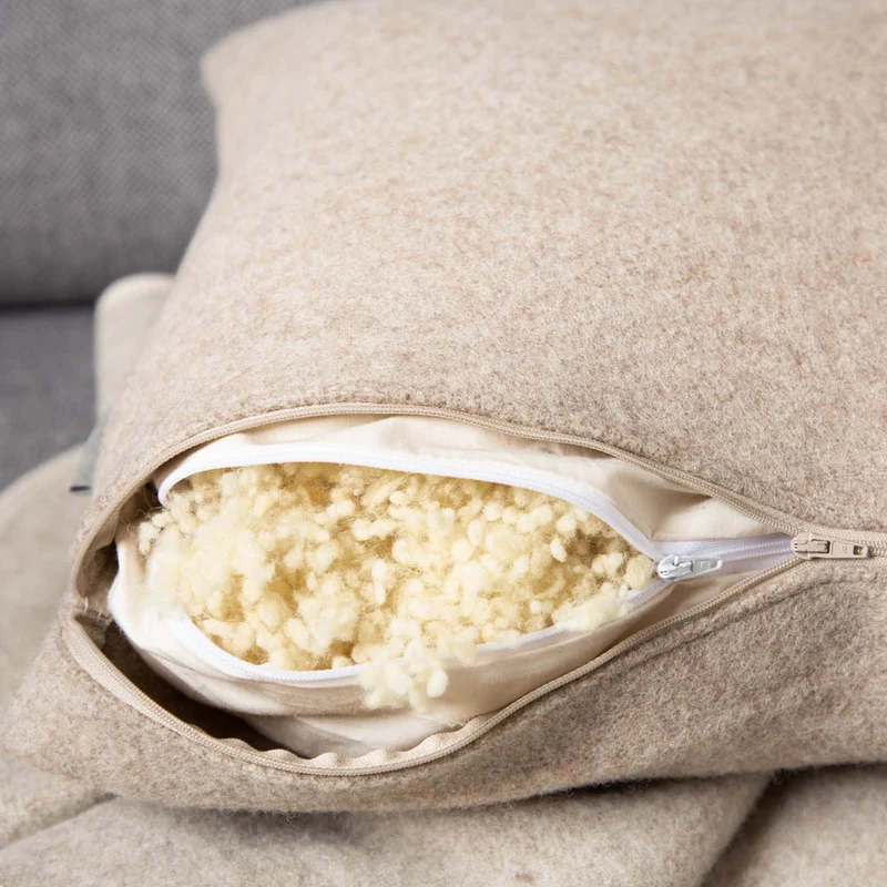Kuschelkissen aus Schurwolle | Extra dicker Flauschloden