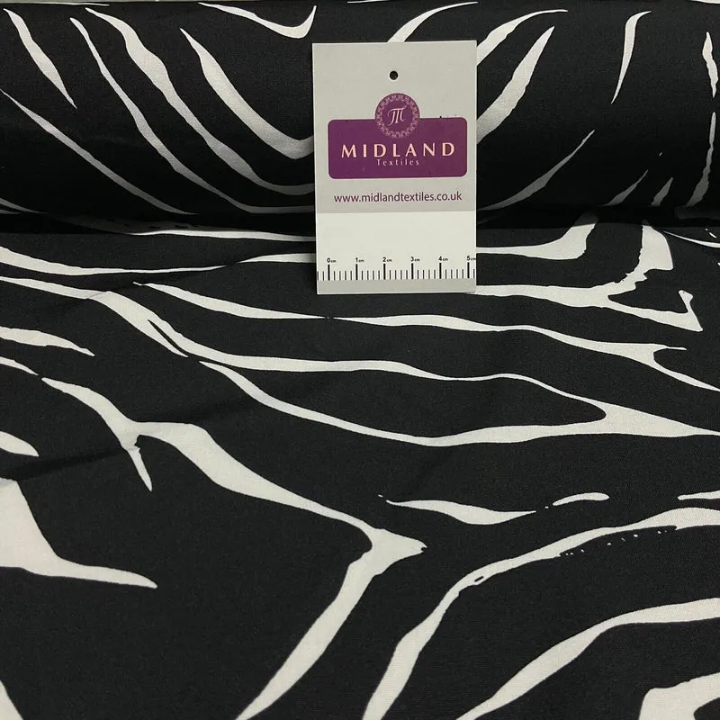 Zebra Animal Print Peach Crepe Dress Fabric M1942