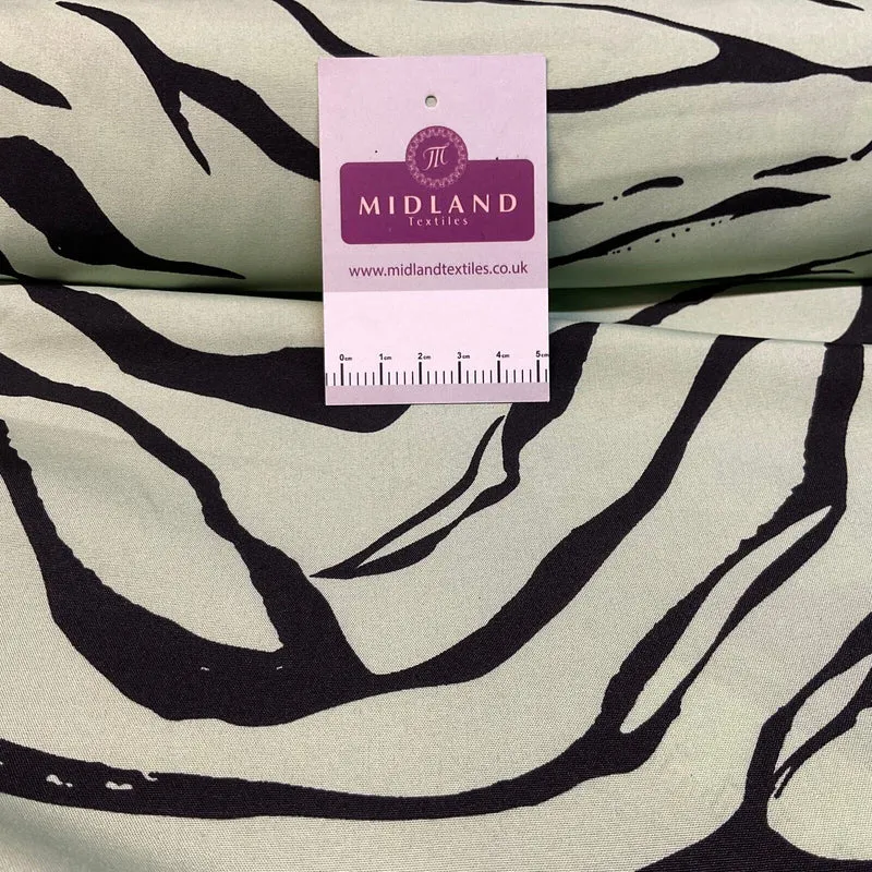 Zebra Animal Print Peach Crepe Dress Fabric M1942