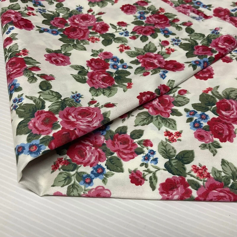Floral Roses Bunch Cotton Poplin dress Fabric Sold by the meter M1891