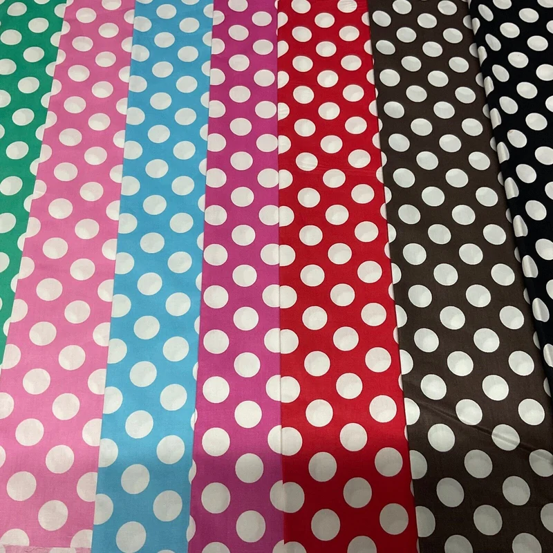 Polka dot spot Cotton Poplin dress Fabric Sold by the meter M1896