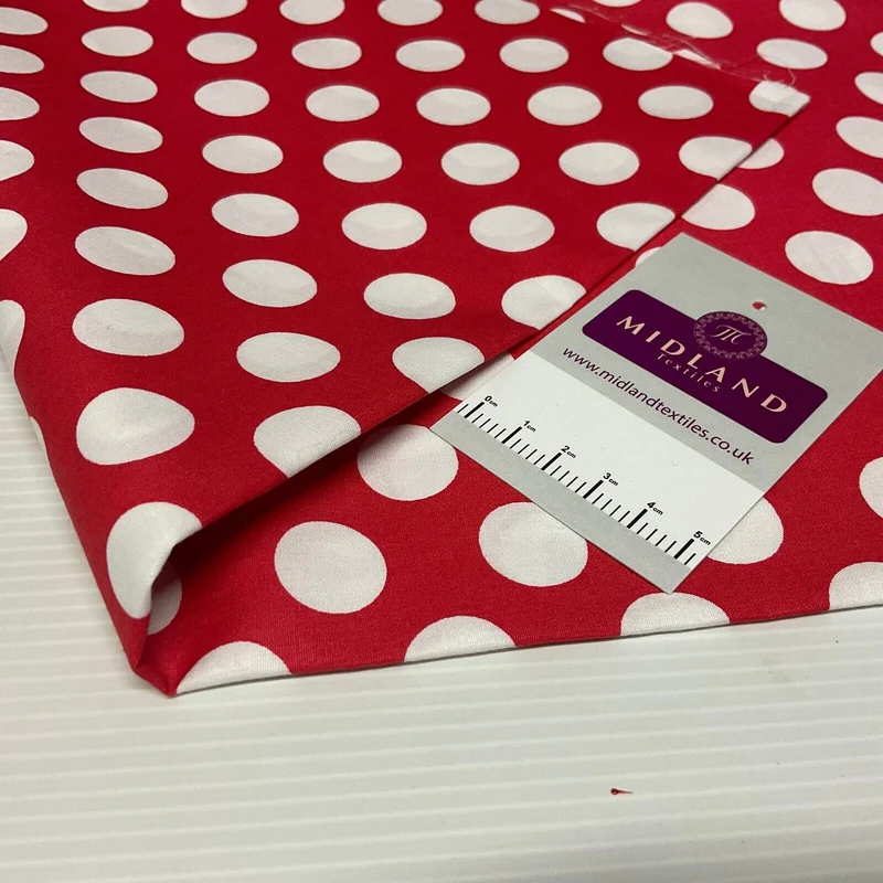 Polka dot spot Cotton Poplin dress Fabric Sold by the meter M1896
