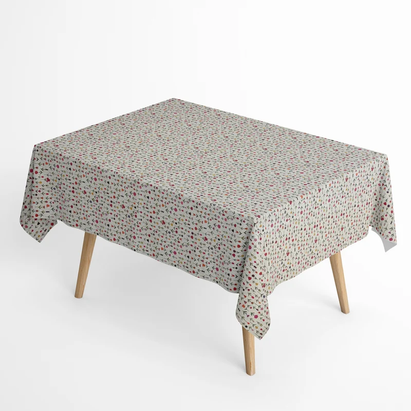 Jacquard Tischdecke beschichtete Baumwolle Übergröße 160 cm Breite DP551 bunte Blümchen eckig rund oval