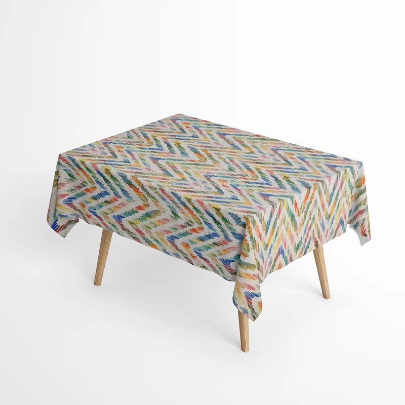 Jacquard Tischdecke beschichtete Baumwolle Übergröße 160 cm Breite DP554 aquarellfarbene Pinselstriche eckig rund oval
