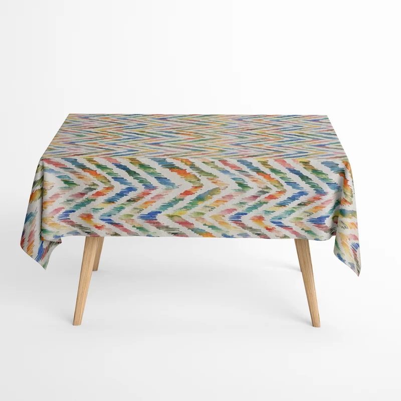 Jacquard Tischdecke beschichtete Baumwolle Übergröße 160 cm Breite DP554 aquarellfarbene Pinselstriche eckig rund oval