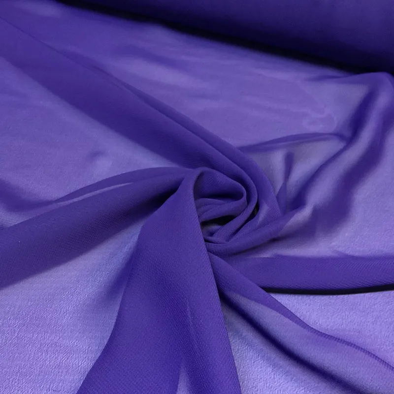 Plain lightweight sheer chiffon dress scarf fabric 150cm wide M2073