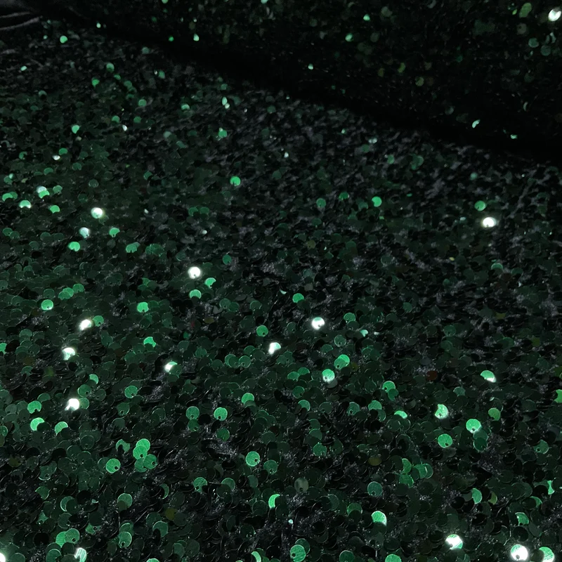 Heavy Plush Sequin Velour Fabric 115cm Wide Luxury Glitter Sparkle M2071