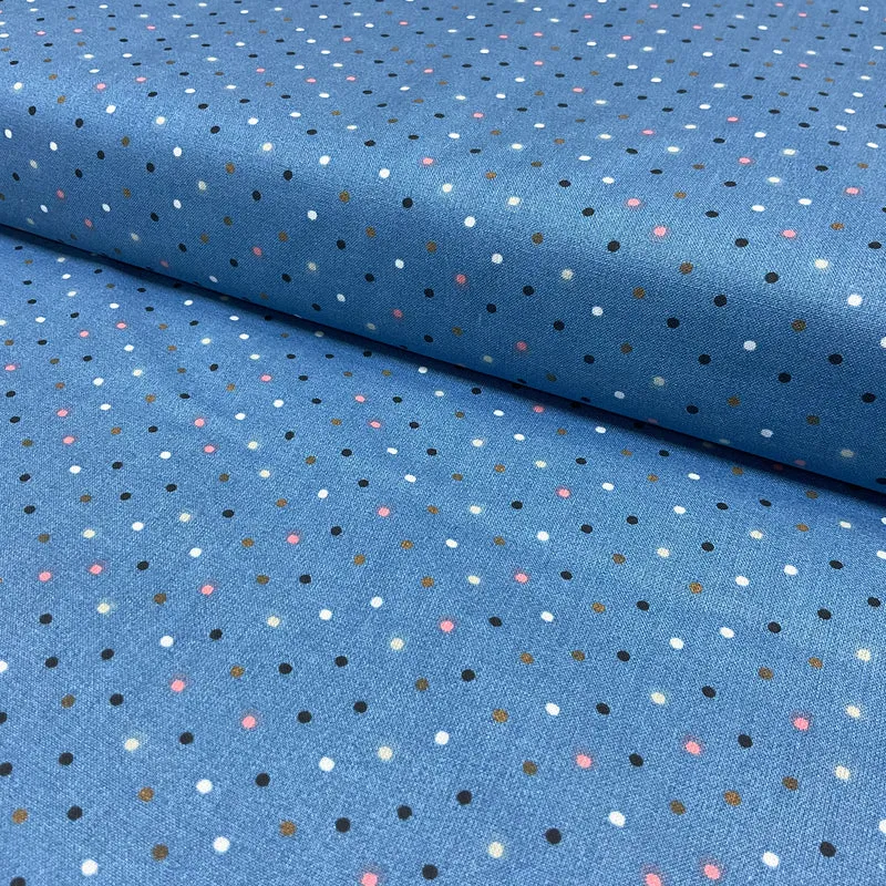 Swiss Pin Dot Spots 100% Cotton Poplin Fabric – 112cm Wide – Ditsy Polka Dot Design M2063