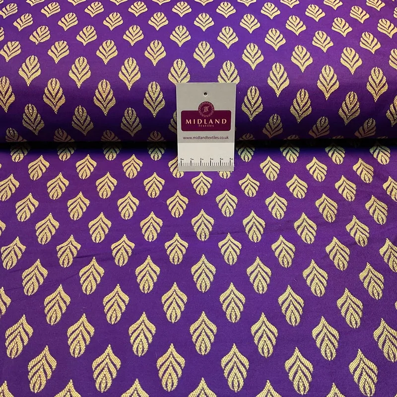 Indian Banarsi Brocade Geometric waistcoat wedding fabric 110cm wide M1690