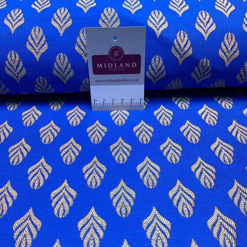 Indian Banarsi Brocade Geometric waistcoat wedding fabric 110cm wide M1690