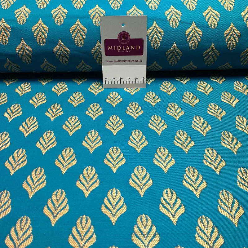 Indian Banarsi Brocade Geometric waistcoat wedding fabric 110cm wide M1690