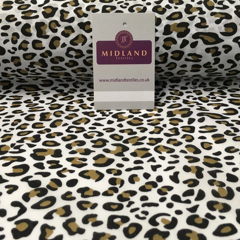Animal Printed Poly Cotton ideal for masks & craft fabric 45" Wide MS934 Mtex