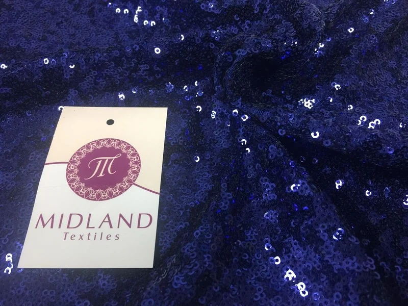 3mm Sewn On Allover Sequins On Net Fabric 48" Wide Dress Fabric M79 Mtex