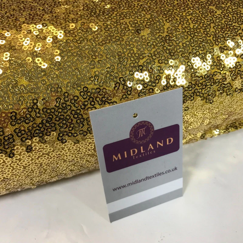 3mm Sewn On Allover Sequins On Net Fabric 48" Wide Dress Fabric M79 Mtex