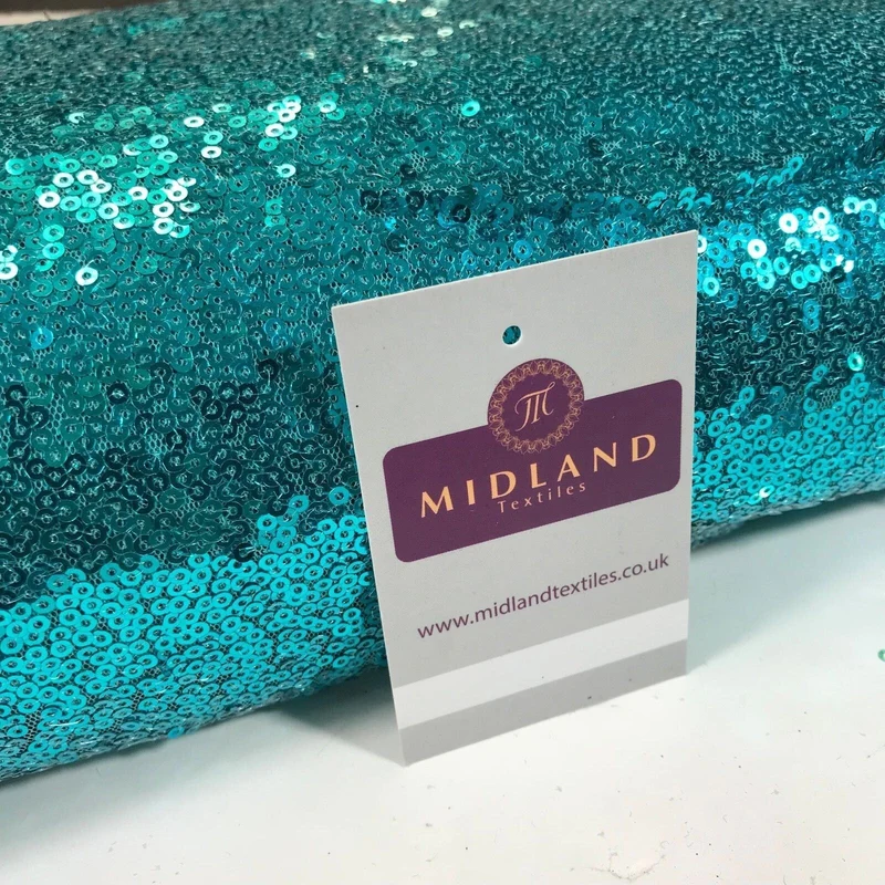 3mm Sewn On Allover Sequins On Net Fabric 48" Wide Dress Fabric M79 Mtex