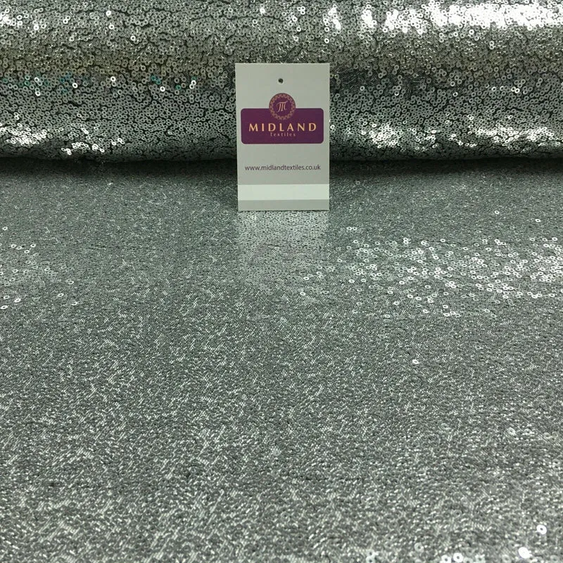 3mm Sewn On Allover Sequins On Net Fabric 48" Wide Dress Fabric M79 Mtex