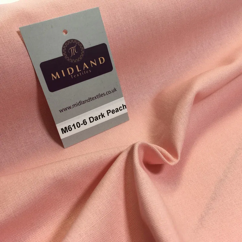 100% Cotton Plain Canvas Crafting Medium Weight Fabric 44" Wide M610 Mtex