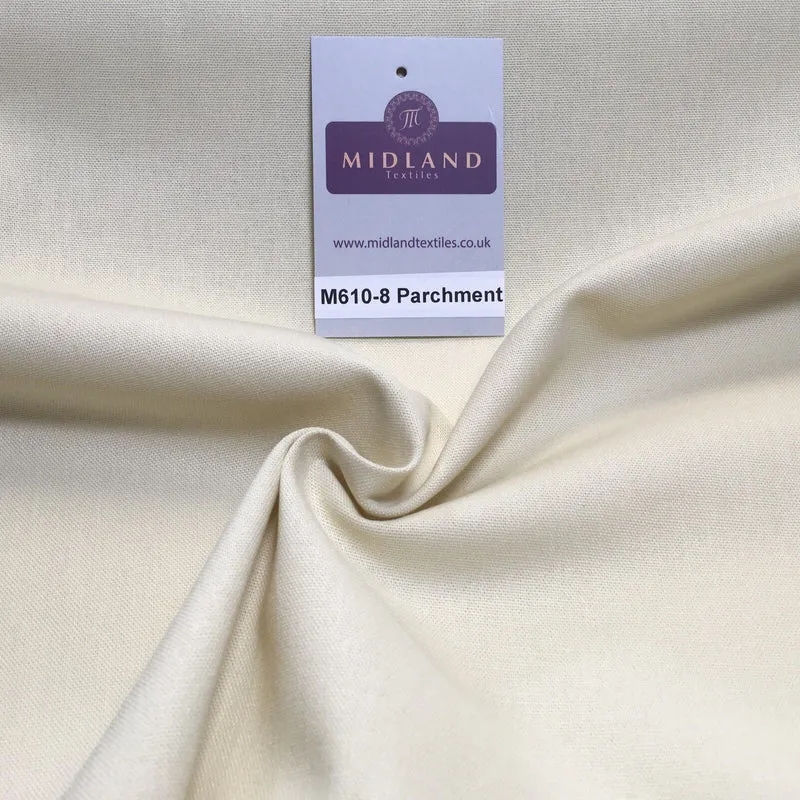 100% Cotton Plain Canvas Crafting Medium Weight Fabric 44" Wide M610 Mtex
