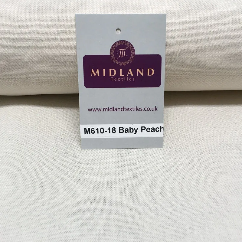 100% Cotton Plain Canvas Crafting Medium Weight Fabric 44" Wide M610 Mtex