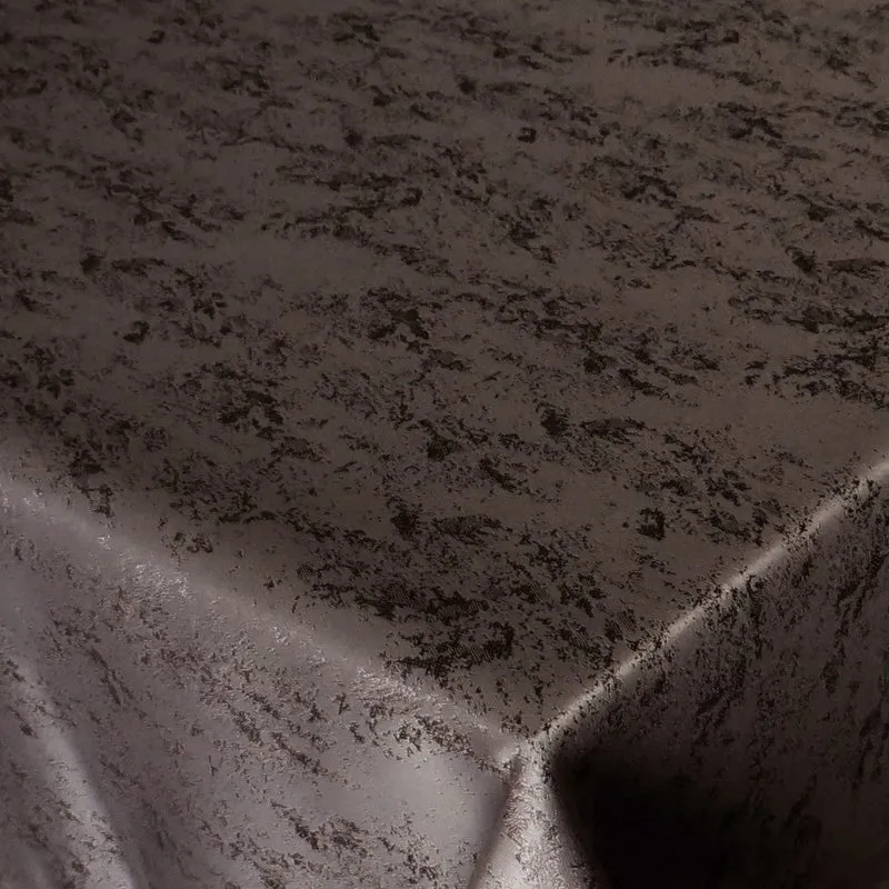 Jacquard Tischdecke Granit dunkelbraun eckig