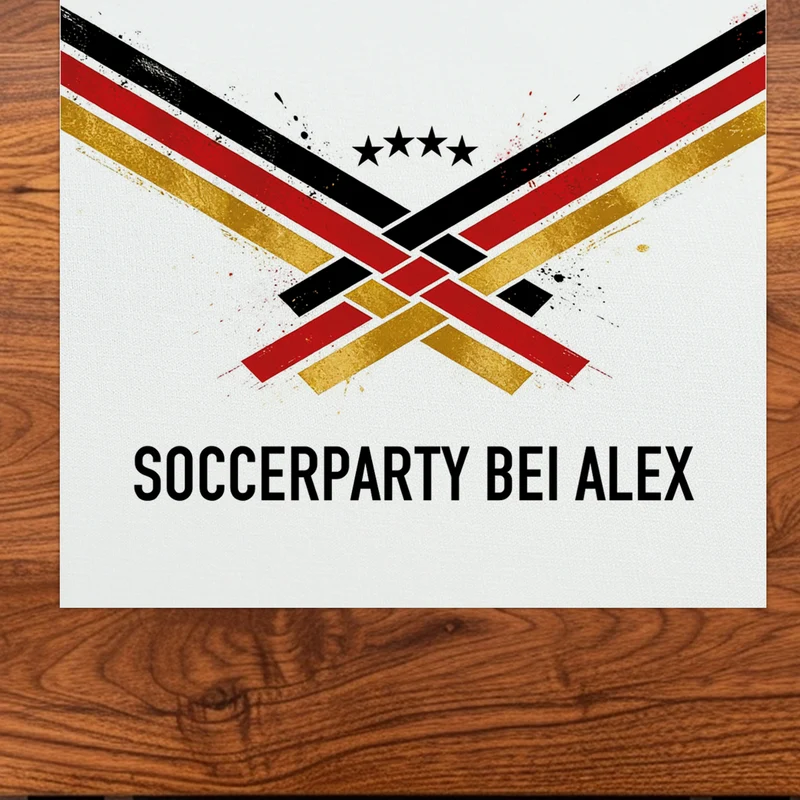 Fußball Tischläufer personalisiert mit Wunschtext | Deutschland Tisch Deko für WM, EM & Public Viewing