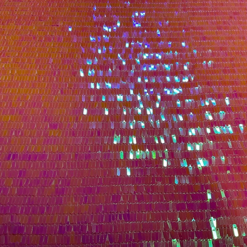 Pink Iridescent Scale Sequin Net Fabric M1943