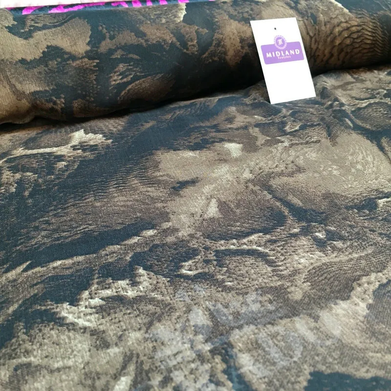 Animal Print Lightweight Chiffon Fabric 110m Wide MR1147 Mtex