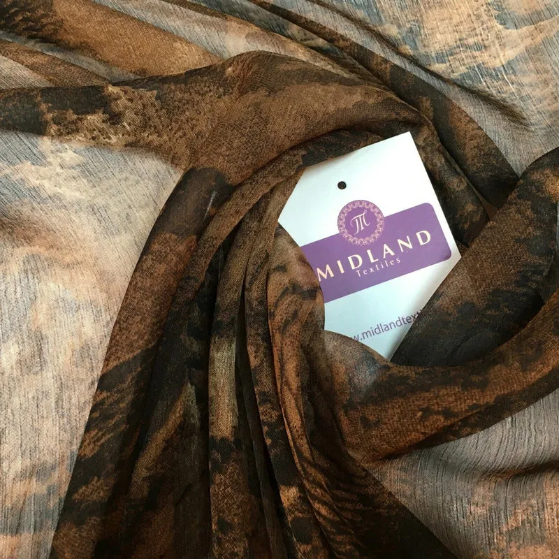 Animal Print Lightweight Chiffon Fabric 110m Wide MR1147 Mtex
