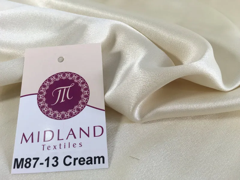 Crepe Back Liquid Satin Fabric - Silky Smooth 110cm Wide M87