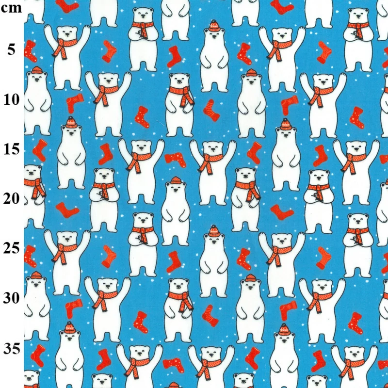 Christmas Polycotton Print Fabric – Festive Designs M2027