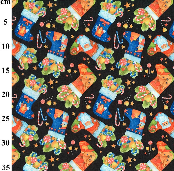Christmas Polycotton Print Fabric – Festive Designs M2027