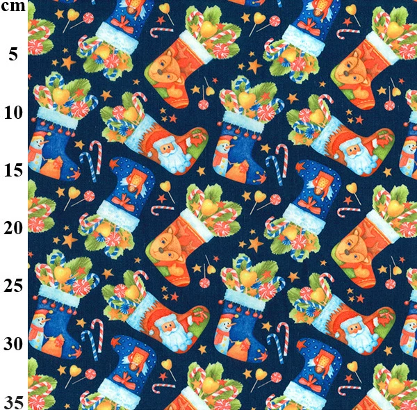 Christmas Polycotton Print Fabric – Festive Designs M2027