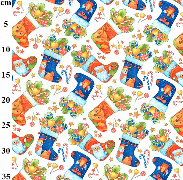Christmas Polycotton Print Fabric – Festive Designs M2027