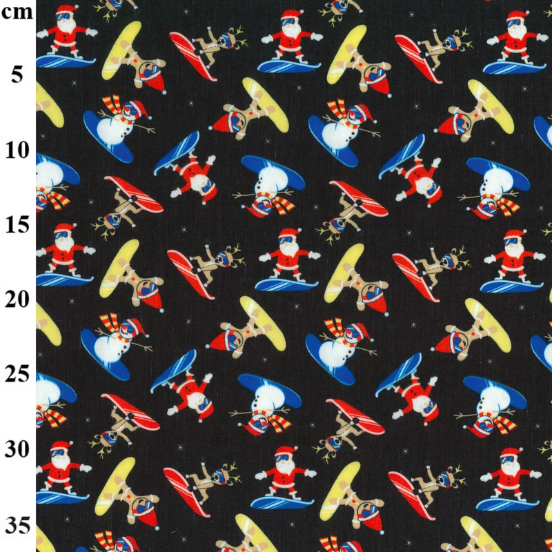 Christmas Polycotton Print Fabric – Festive Designs M2027