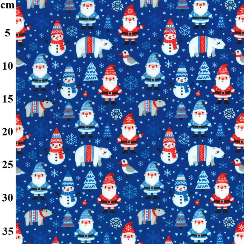 Christmas Polycotton Print Fabric – Festive Designs M2027